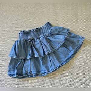 H&M x Eva Chen little girl denim tiered skirt size 3/4t